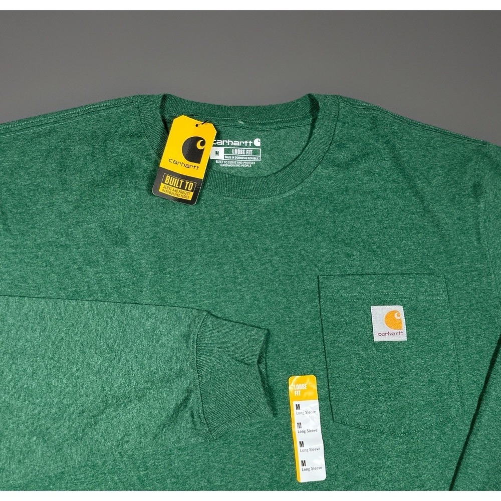 NWT- Carhartt Heavyweight Long Sleeve Pocket T-Shirt Men M Loose Fit